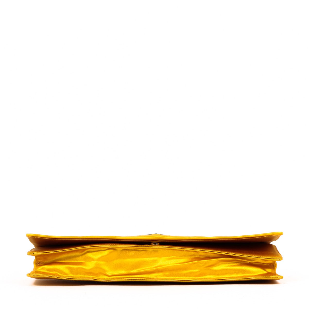 Buy an authentic second-hand Prada Silk Viscose Satin Yellow Clutch in good condition at Labellov in Antwerp.