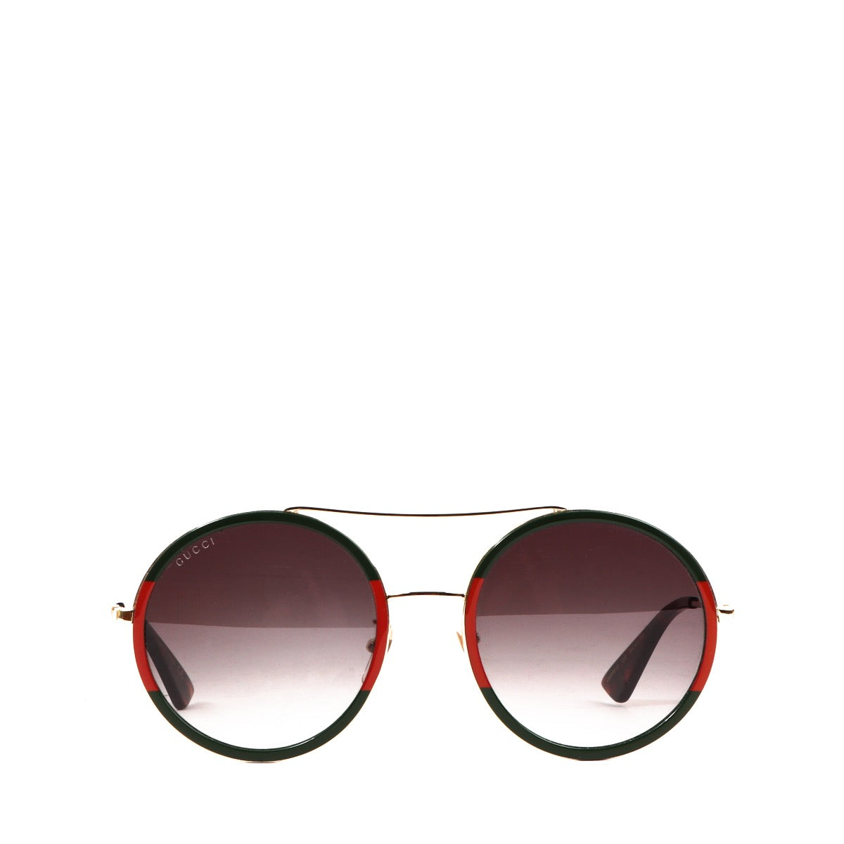 Buy an authentic pair of second hand Gucci Red/ Green GG0061Round Sunglasses in very good condition at Labellov