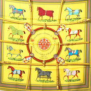 Buy an authentic second hand Hermès Couvertures et Tenues de Jour pour l'Ecurie, l'Attente et la Présentation Silk Carré 90 in very good condition at Labellov