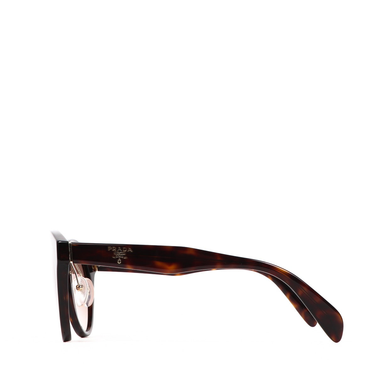 Buy an authentic pair of second hand Prada Round Brown Sunglasses in very good condition at Labellov