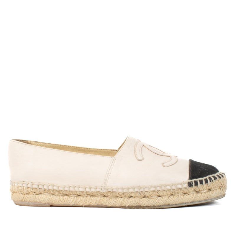 Chanel White Espadrilles