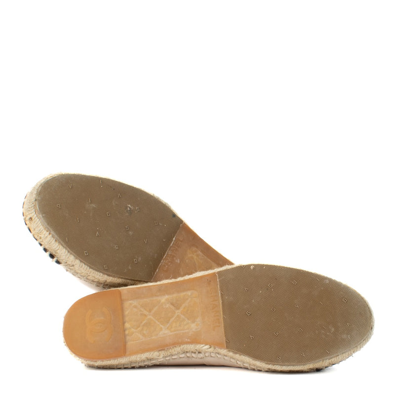Chanel Witte Leren Espadrilles - maat 38