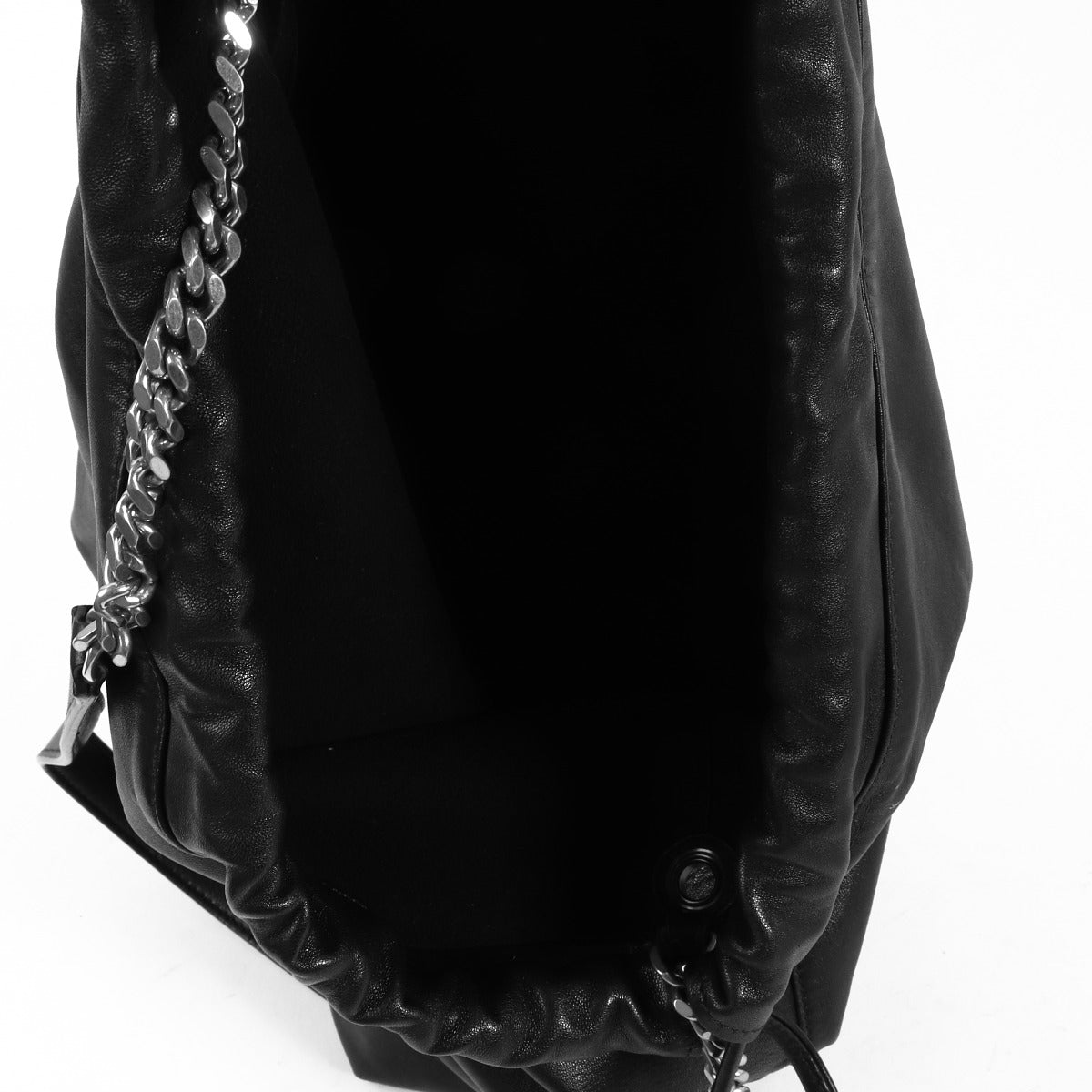 Buy an authentic second-hand Saint Laurent Black Lambskin Bucket Shoulder Bag in very good condition at Labellov in Antwerp.