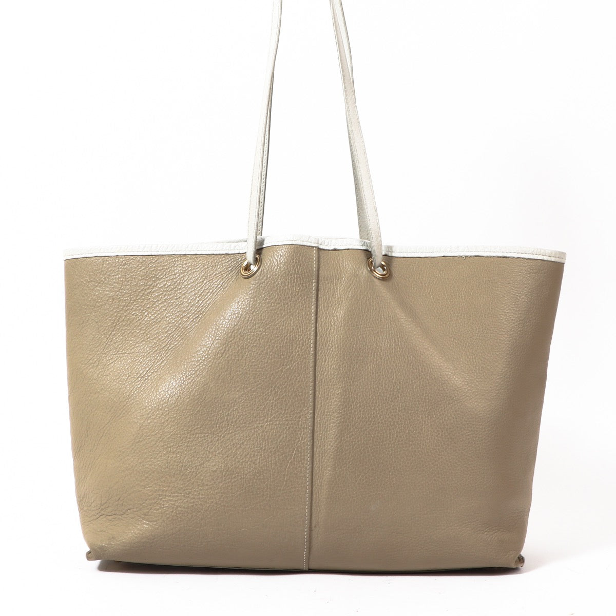 Yves Saint Laurent Wit/Beige Omkeerbare Draagtas