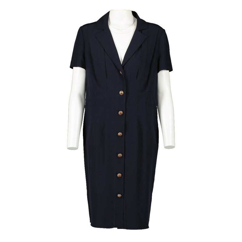 Chanel Blue Silk Mid-long Dress