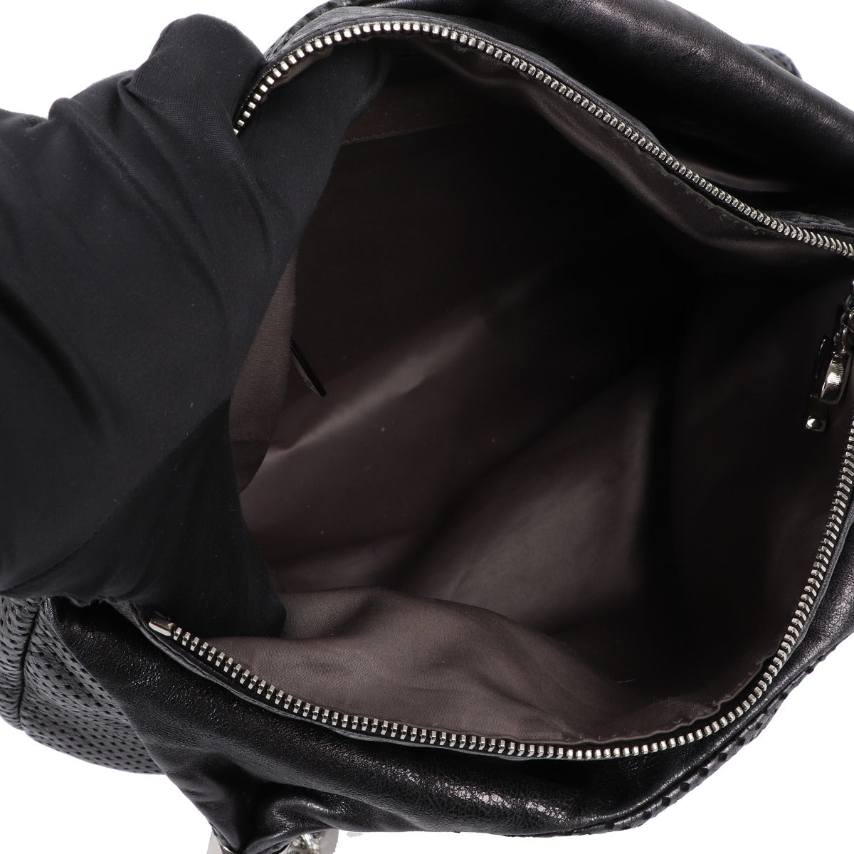 Buy an authentic second-hand Chanel Silver Lambskin Leather Perforated Shoulder Bag in good condition at Labellov in Antwerp.