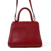 Buy an authentic Delvaux Red Jumping Calf Leather Brillant PM Top Handle Bag in very good condition at Labellov in Antwerp.