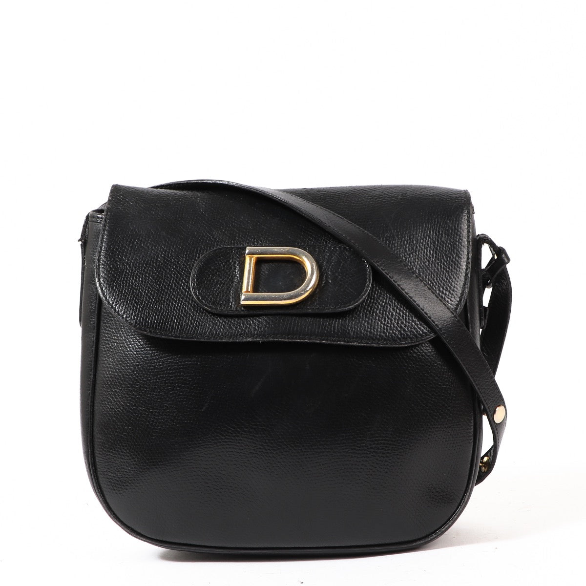 Buy an authentic Delvaux Blue Leather Vintage Crossbody Bag at Labellov in Antwerp.