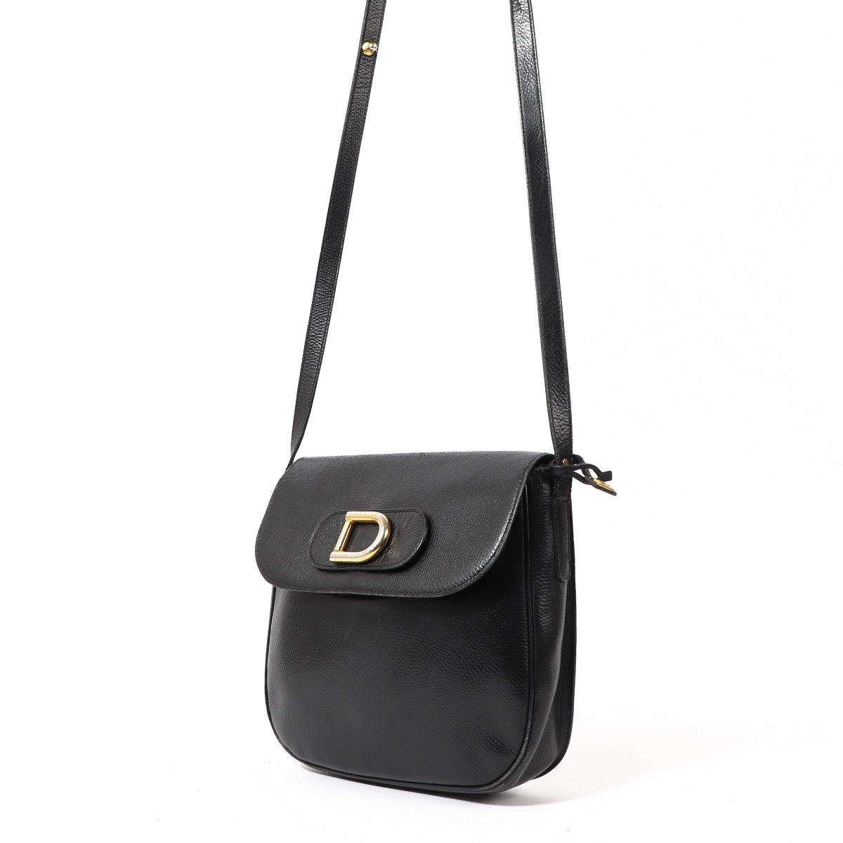 Buy an authentic Delvaux Blue Leather Vintage Crossbody Bag at Labellov in Antwerp.