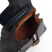 Buy an authentic second-hand Delvaux Navy Blue Leather Brillant Top Handle Bag in very good condition at Labellov in Antwerp.