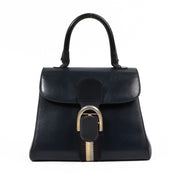 Delvaux 1960s Vintage Brillant PM Navy Blue Box Calf