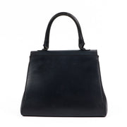 Buy an authentic second-hand Delvaux Navy Blue Leather Brillant Top Handle Bag in very good condition at Labellov in Antwerp.