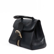Buy an authentic second-hand Delvaux Navy Blue Leather Brillant Top Handle Bag in very good condition at Labellov in Antwerp.