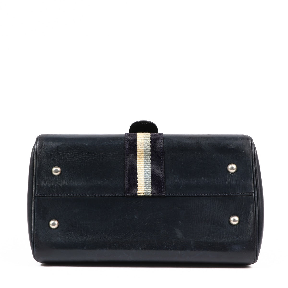 Buy an authentic second-hand Delvaux Navy Blue Leather Brillant Top Handle Bag in very good condition at Labellov in Antwerp.