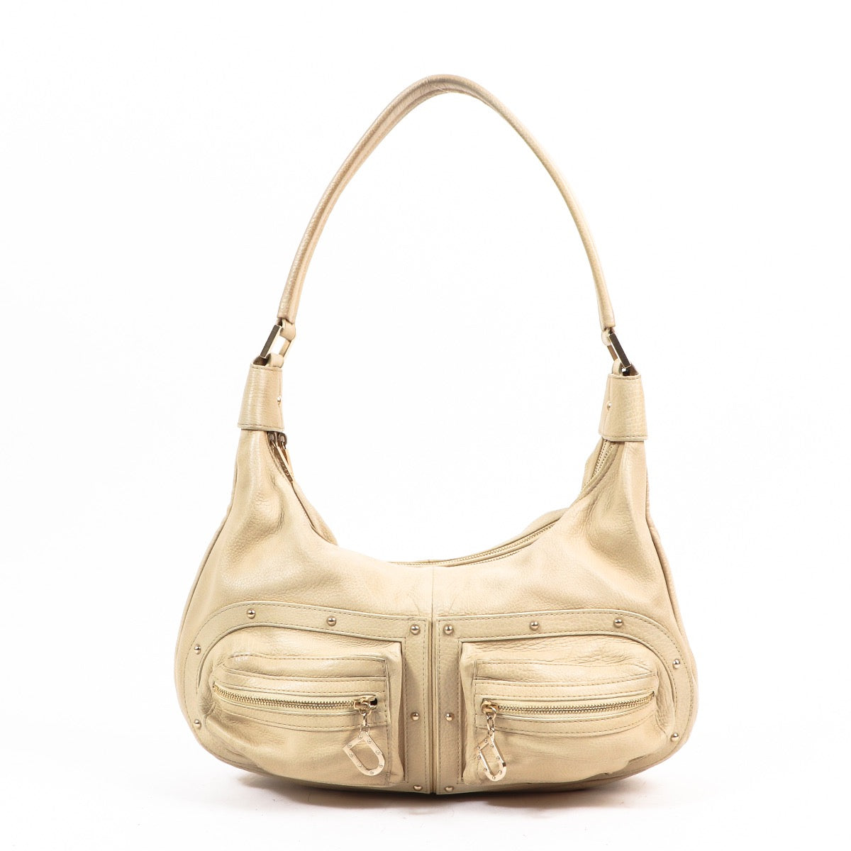 Buy an authentic second hand Delvaux Beige Le Pauline GM Shoulder Bag in very good condition at Labellov