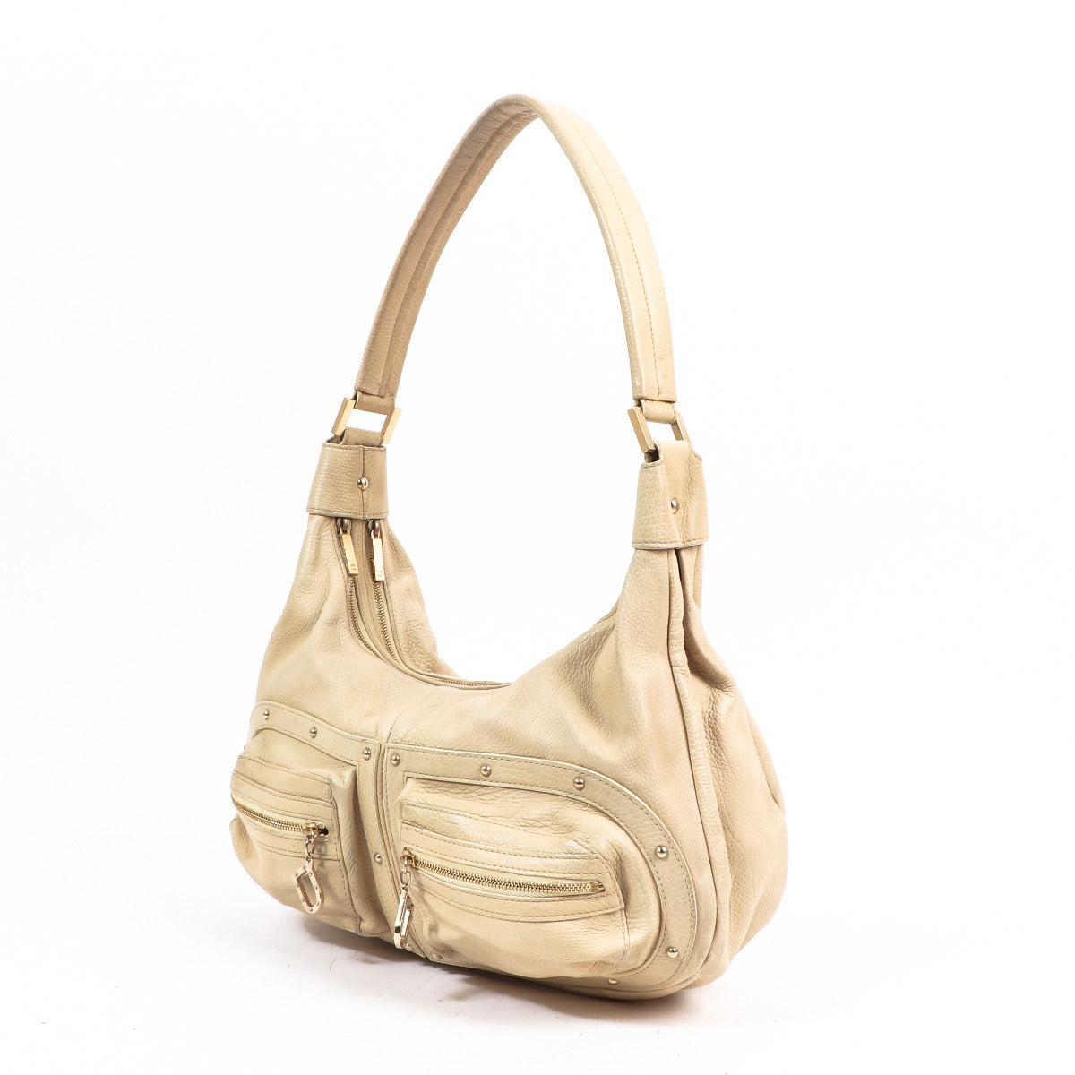 Buy an authentic second hand Delvaux Beige Le Pauline GM Shoulder Bag in very good condition at Labellov