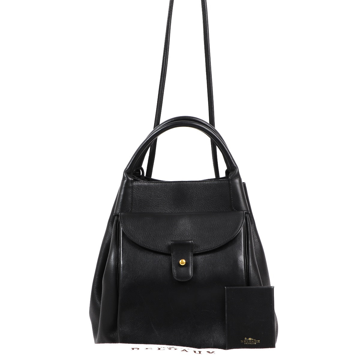 Buy an authentic second hand Delvaux Black Leather Corail GM Shoulder Bag in very good condition at Labellov.com