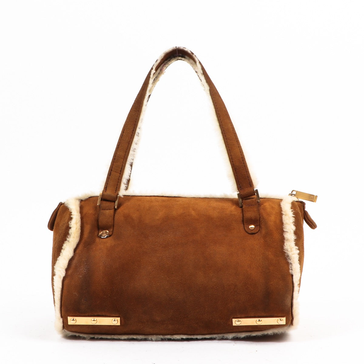Buy an authentic second hand Delvaux Cognac Mouton Retourné Astrid MM Bag in very good condition at Labellov