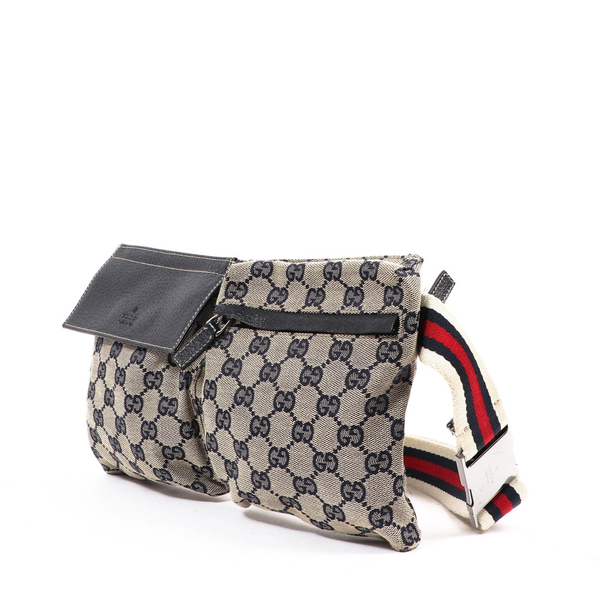 Buy a 100% authentic second hand Gucci Blue GG Canvas Belt Bag in very good condition at Labellov.com