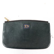 Buy an authentic Delvaux Dark Green Leather Vintage Pochette in good condition at Labellov in Antwerp.
