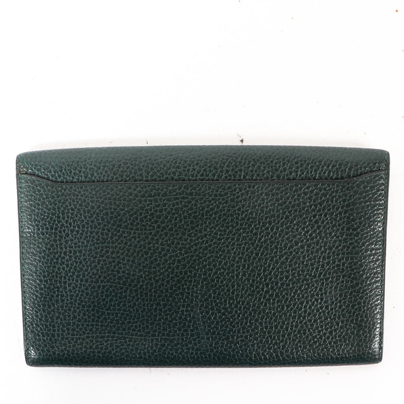 Delvaux Dark Green Leather Vintage Wallet