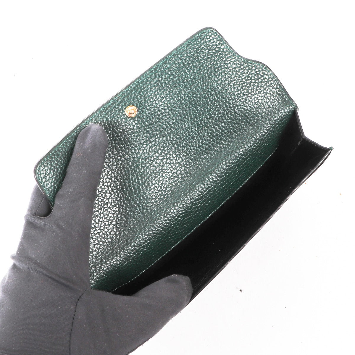 Delvaux Dark Green Leather Vintage Wallet