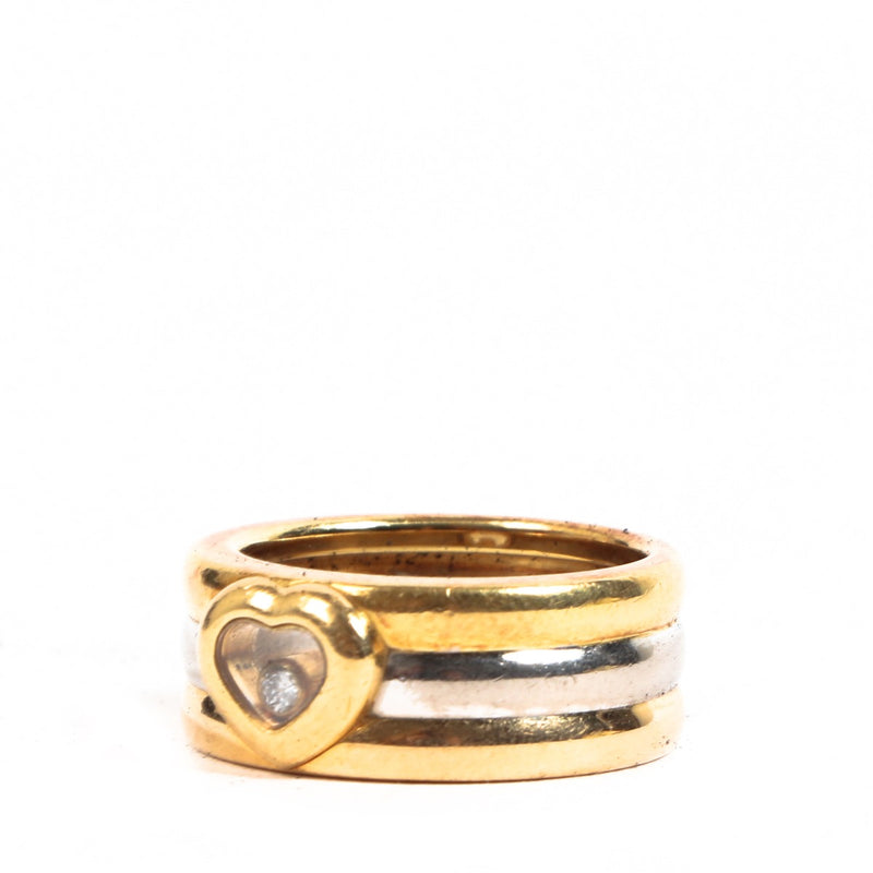 Buy an authentic second-hand Chopard Gold Silver Heart Ring in very good condition at Labellov in Antwerp.