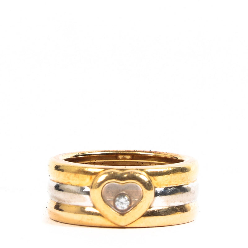 Buy an authentic second-hand Chopard Gold Silver Heart Ring in very good condition at Labellov in Antwerp.