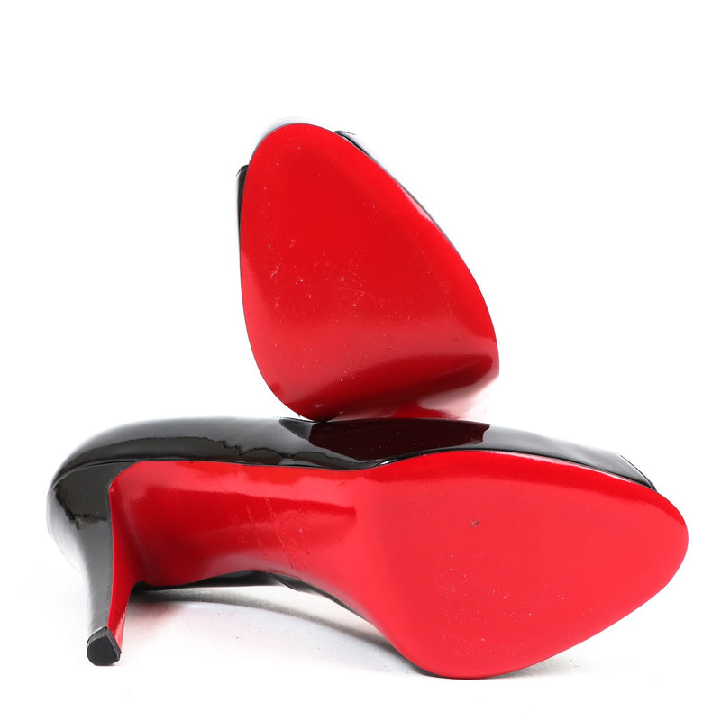 Christian Louboutin Zwarte Lakleren Very Privé 120 Pumps - Maat 36,5