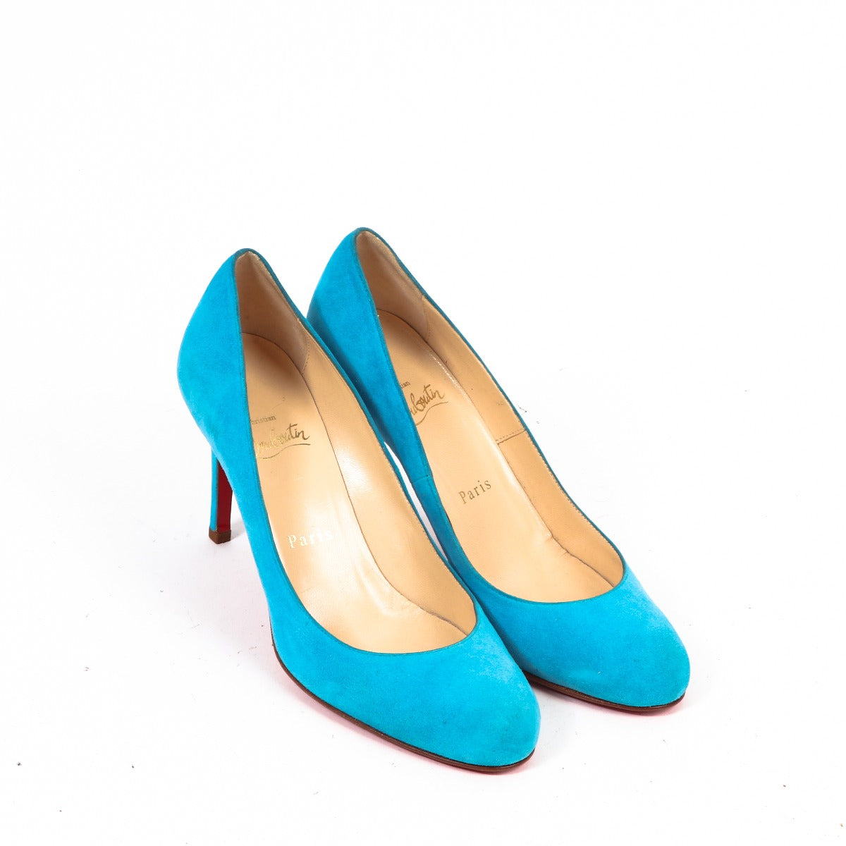 Christian Louboutin Blue Suede Simple Pump 85 Pumps