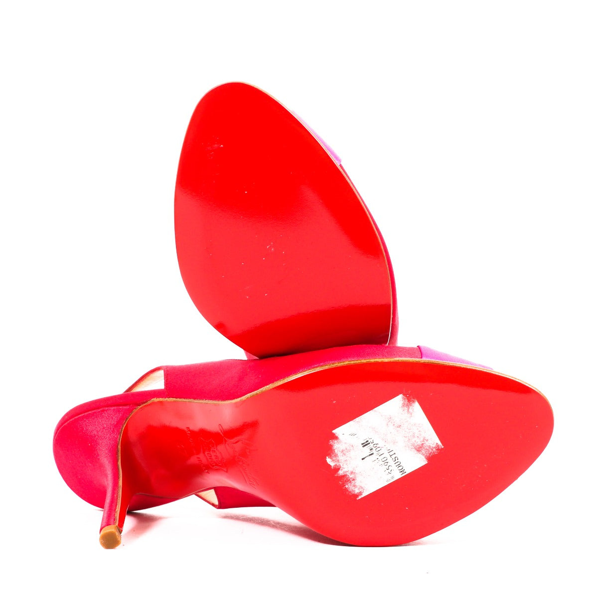Escarpins Christian Louboutin roses à bride arrière - Taille 37