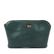 Buy an authentic Delvaux Green Leather Vintage Pouchette at Labellov in Antwerp.