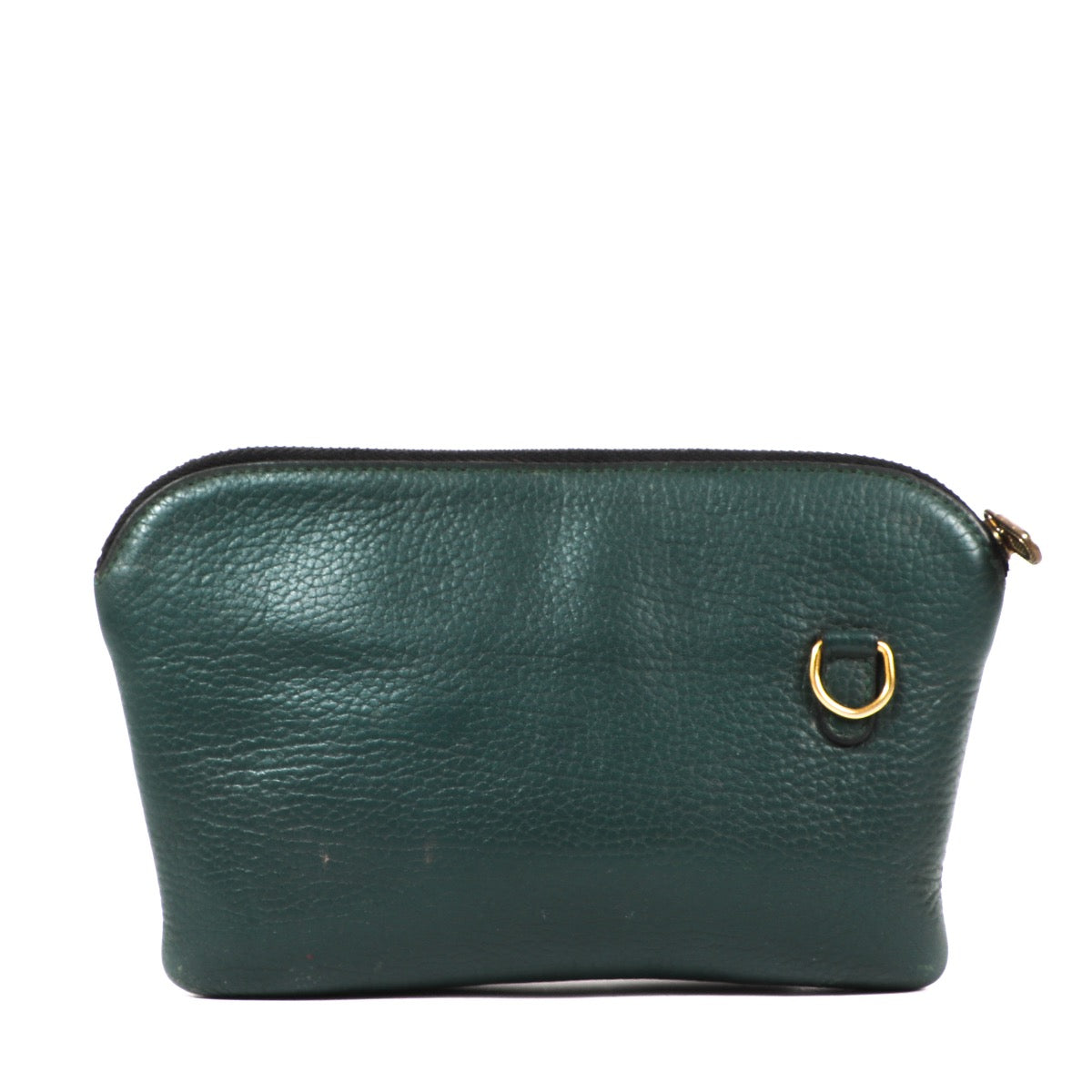 Buy an authentic Delvaux Green Leather Vintage Pouchette at Labellov in Antwerp.