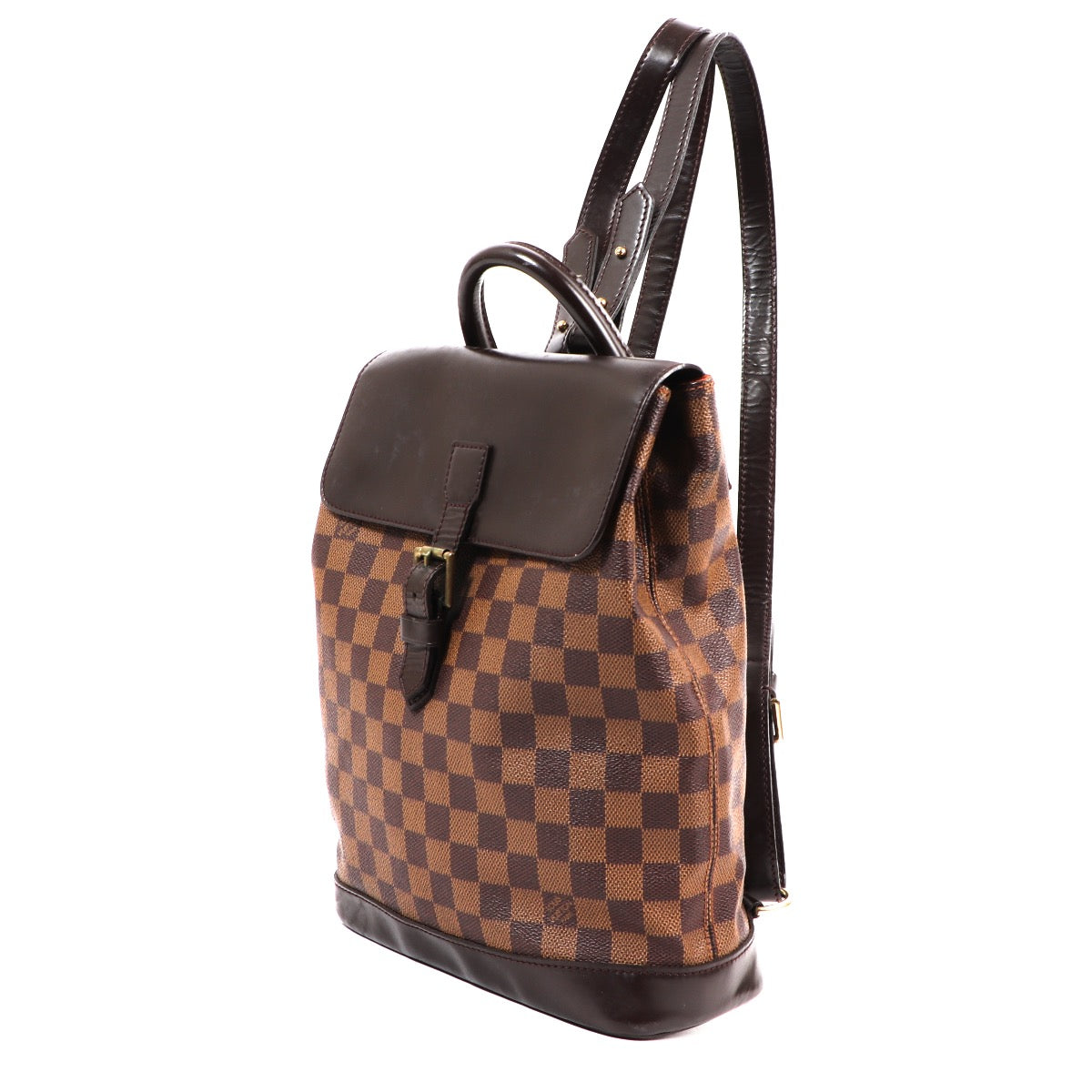 Buy an authentic Louis Vuitton Monogram Soho Damier Ebene Backpack at Labellov in Antwerp.