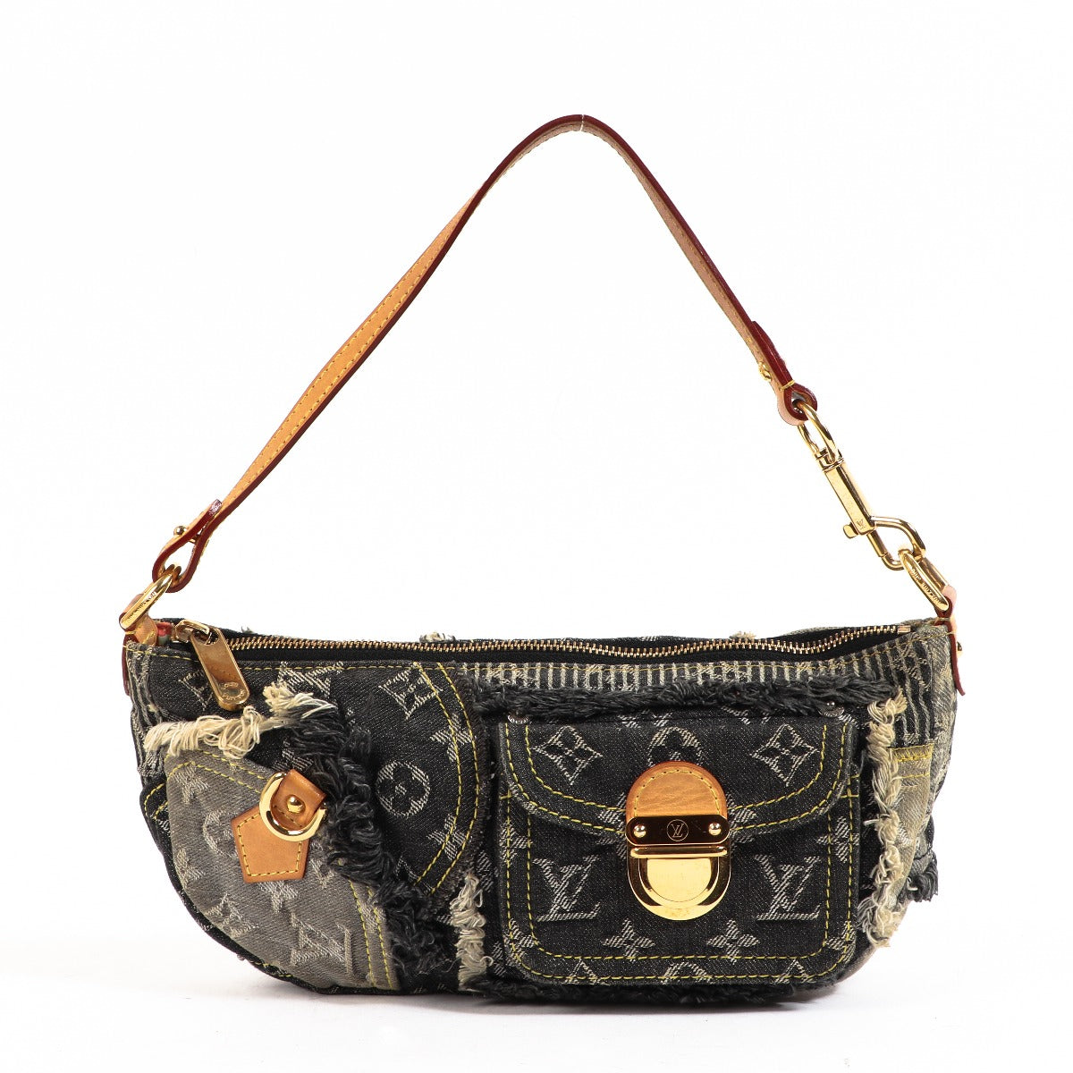 Louis Vuitton Monogram Denim Patchwork Pouchy Shoulder Bag