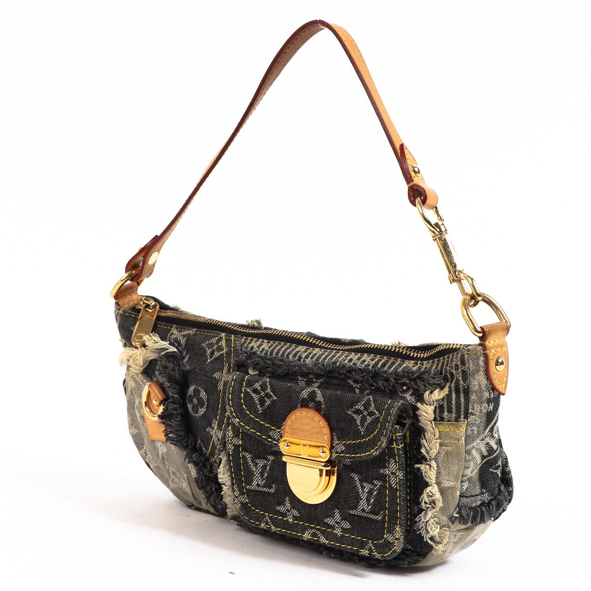 Buy an authentic second-hand Louis Vuitton Blue Monogram Denim Shoulder Bag in good condition at Labellov in Antwerp.