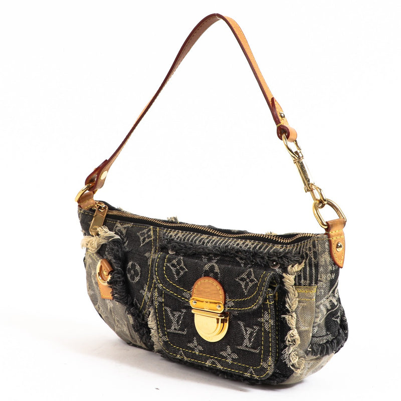 Buy an authentic second-hand Louis Vuitton Blue Monogram Denim Shoulder Bag in good condition at Labellov in Antwerp.