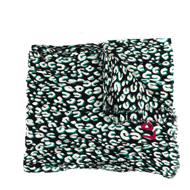 Buy an authentic Louis Vuitton Green Leopard Stephen Sprouse Cotton Scarf in very good condition at Labellov in Antwerp.
