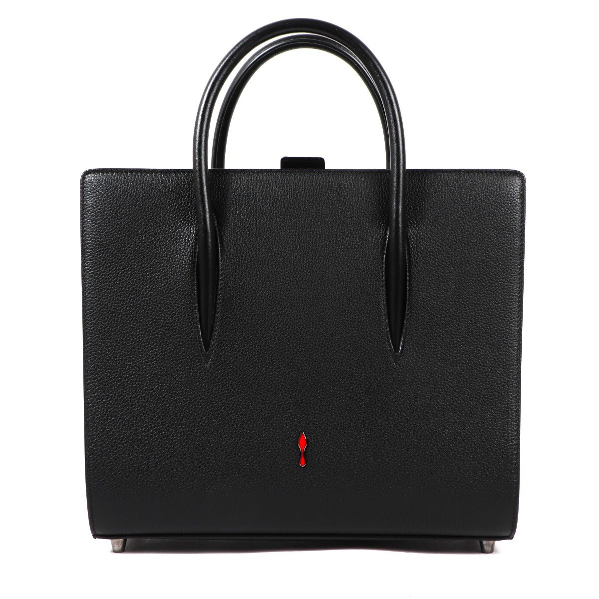 Christian Louboutin Zwarte Kalfsleren Medium Paloma Handtas met Bovenhandvat