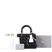 Buy an authentic second hand Christian Dior Black Quilted Lambskin Medium Lady Dior Bag brand as new at Labellov Antwerp.