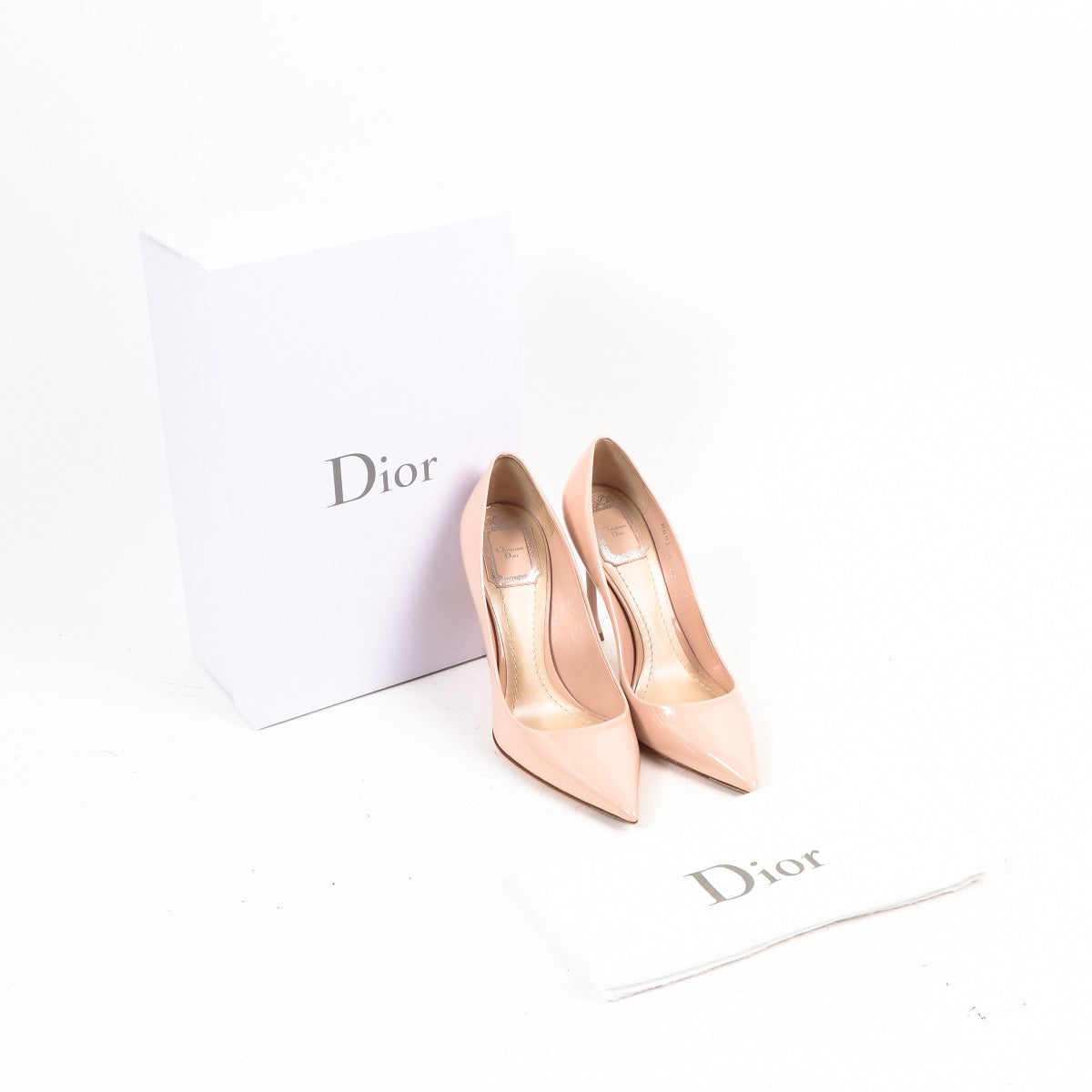 Christian Dior Essense Rose Poudre Patent Calfskin Heels