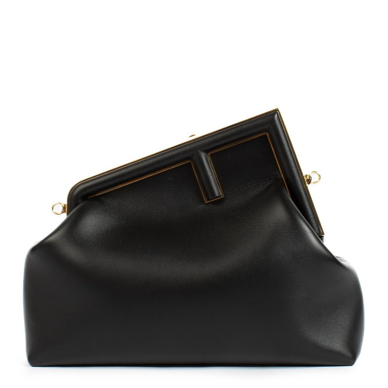 Fendi Black Midi First Clutch