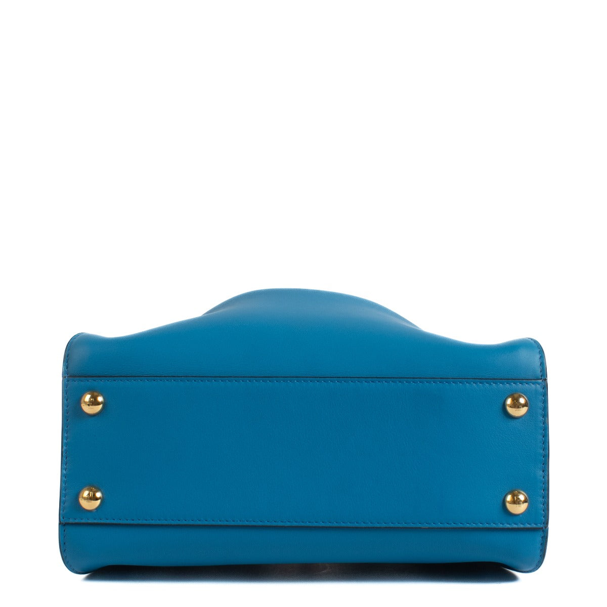 Fendi Royal Blue Leather Mini Peekaboo Bag with Cover