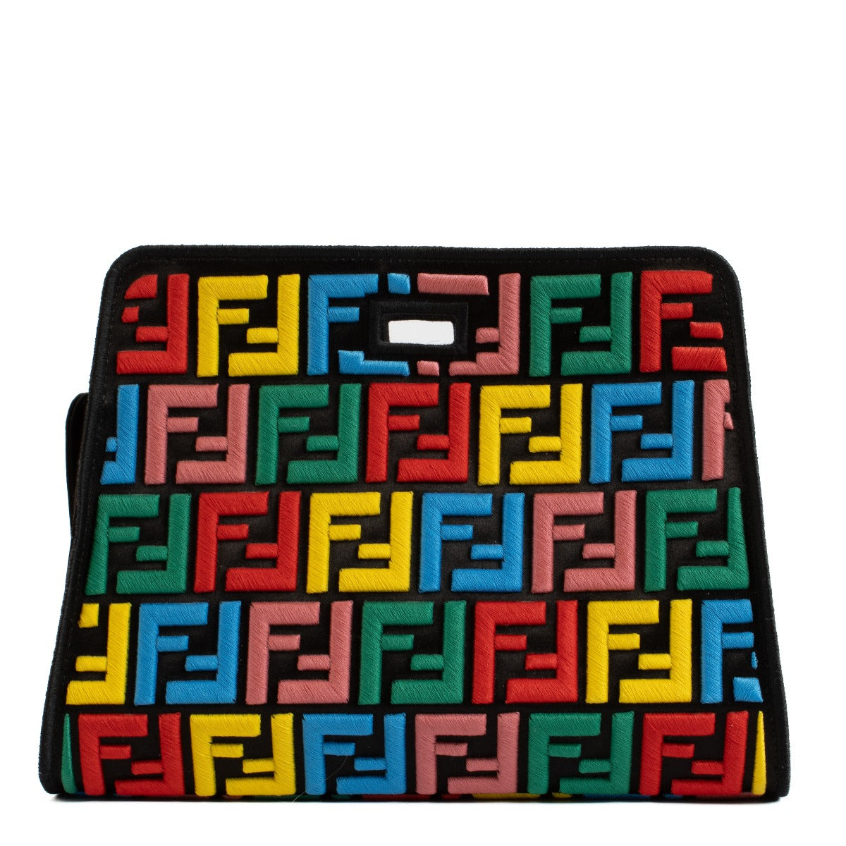 Fendi Royal Blue Leather Mini Peekaboo Bag with Cover