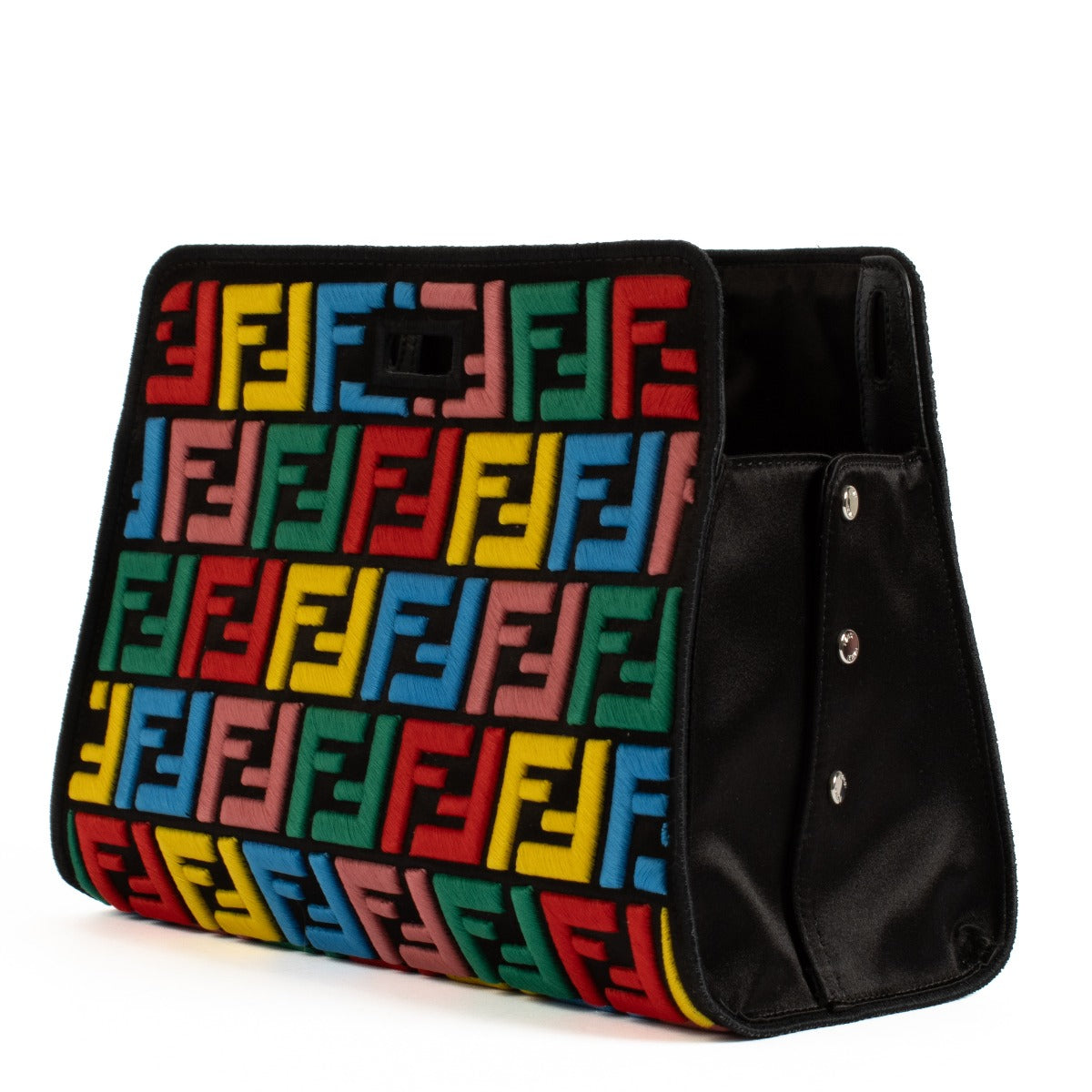 Fendi Royal Blue Leather Mini Peekaboo Bag with Cover