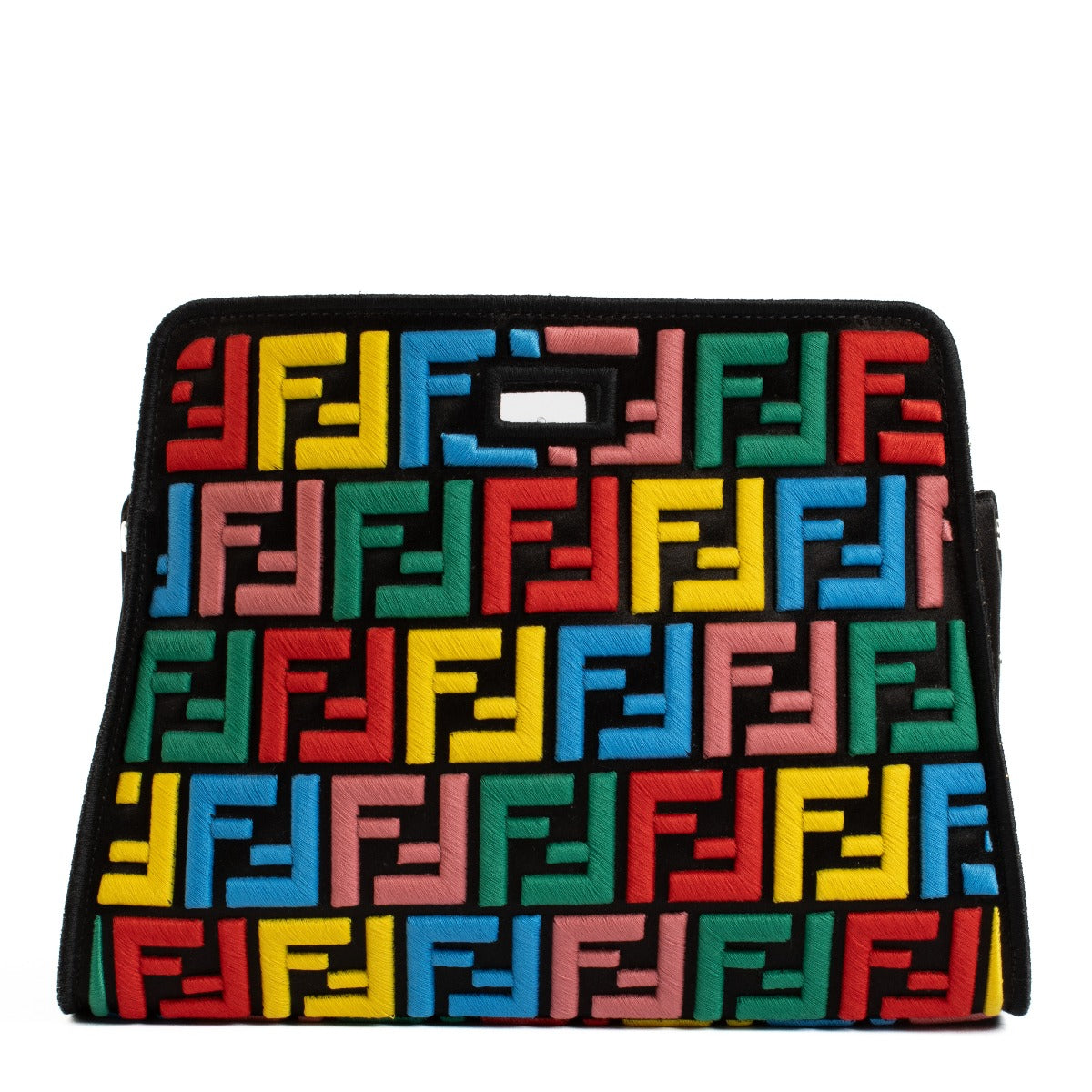 Fendi Royal Blue Leather Mini Peekaboo Bag with Cover