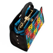 Fendi Royal Blue Leather Mini Peekaboo Bag with Cover