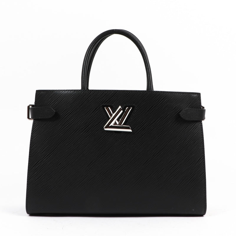 Louis Vuitton Black Epi Leather Twist Tote Top Handle Bag
