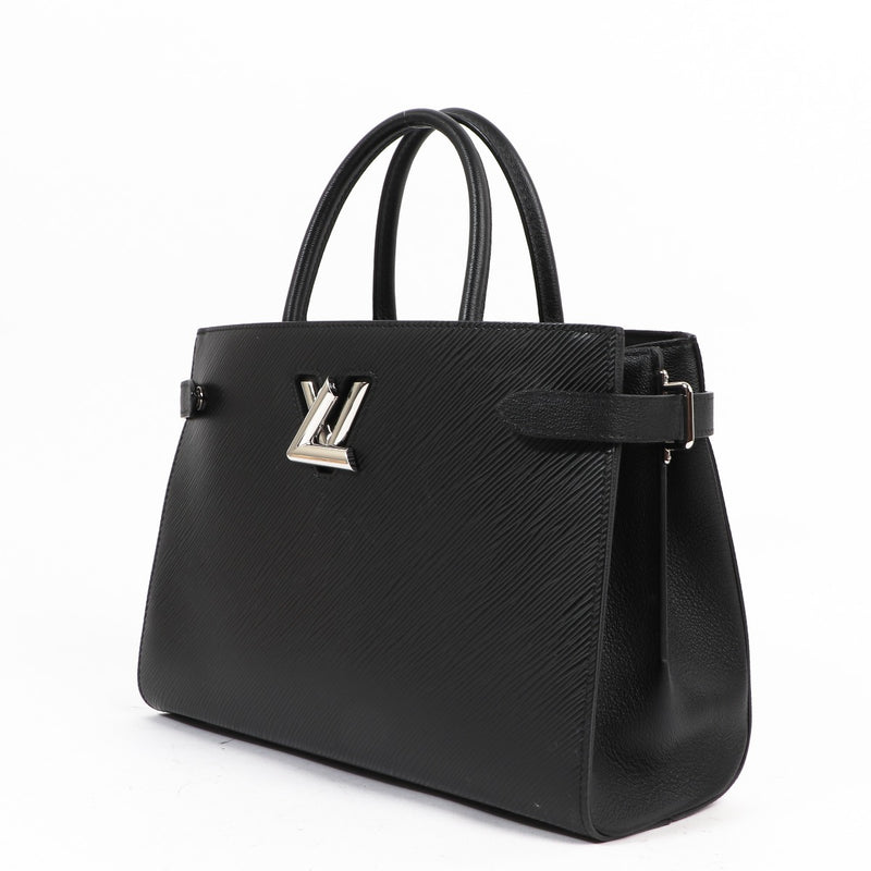 Louis Vuitton Black Epi Leather Twist Tote Top Handle Bag