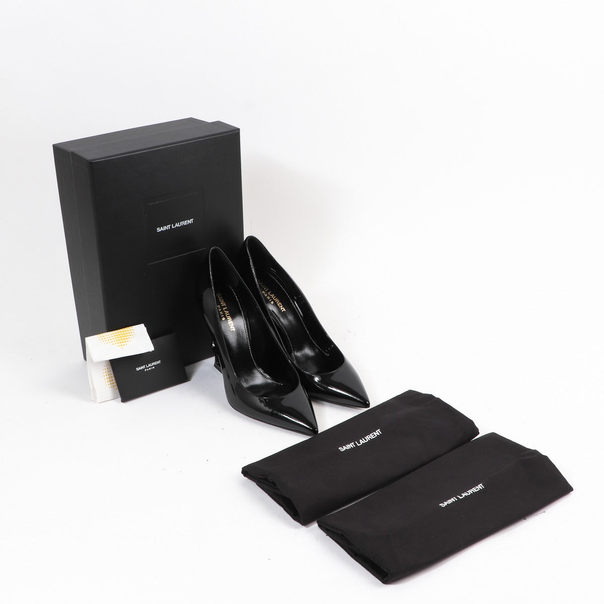 Buy an authentic second hand Saint Laurent Black Opyum Heels - Size 41 in very good condition at Labellov Antwerp.